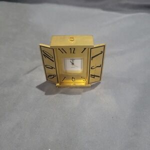 Vintage Miniature Novelty Elgin Art Deco Clock Paperweight Movement